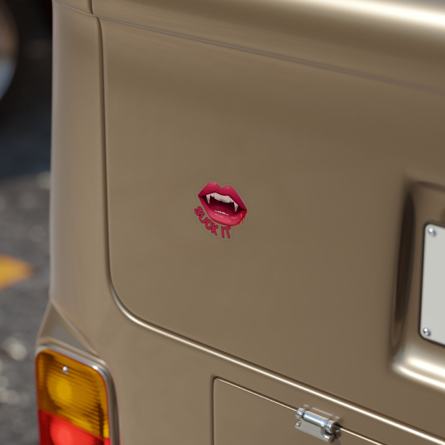 Fang-tastic: Suck It - Transparent Outdoor Stickers