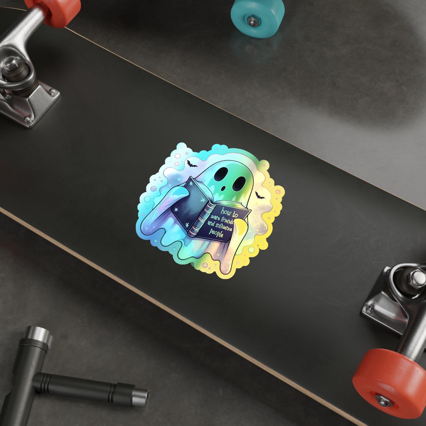 Boo-ks and Influence: Holographic Die-cut Stickers