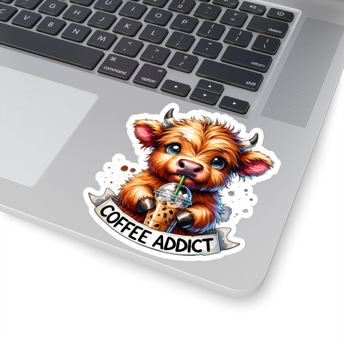 Moo-ve Over, Coffee! I'm Addicted - Kiss-Cut Stickers