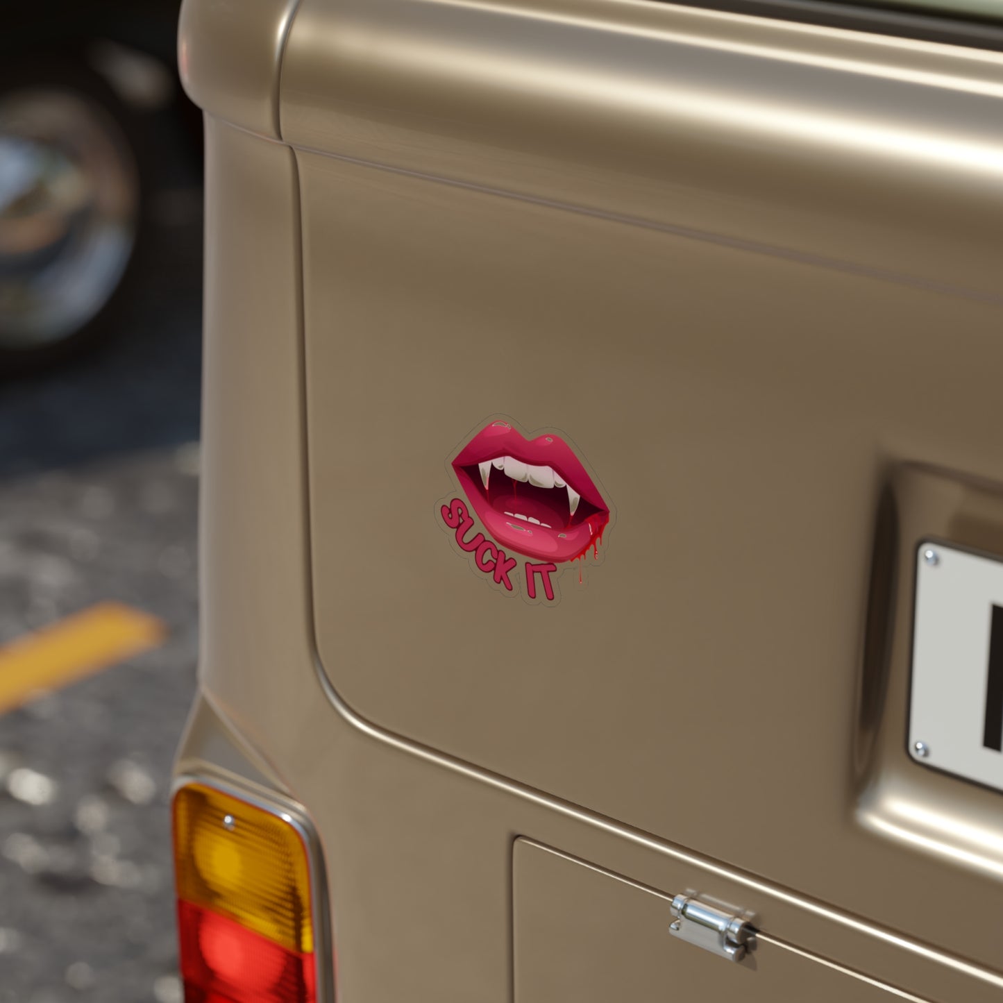 Fang-tastic: Suck It - Transparent Outdoor Stickers