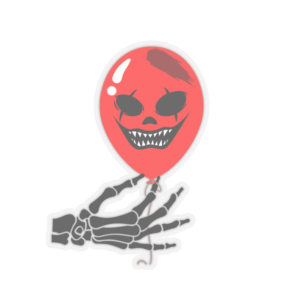 Creepy Balloon Buddy: The Afterlife’s Red Delight - Kiss-Cut Stickers