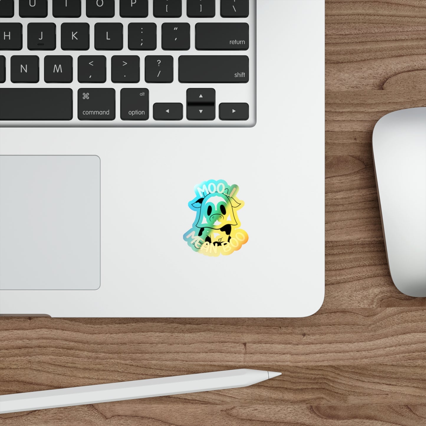 Moo-ving Ghostly Vibes! - Holographic Die-cut Stickers