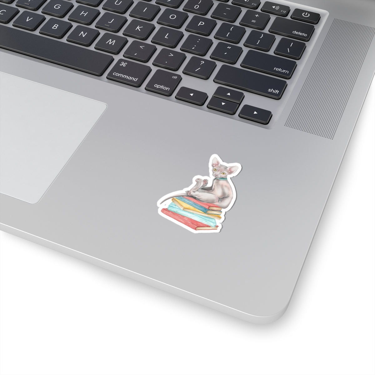 Bookish Sphynx Sitter - Kiss-Cut Sticker