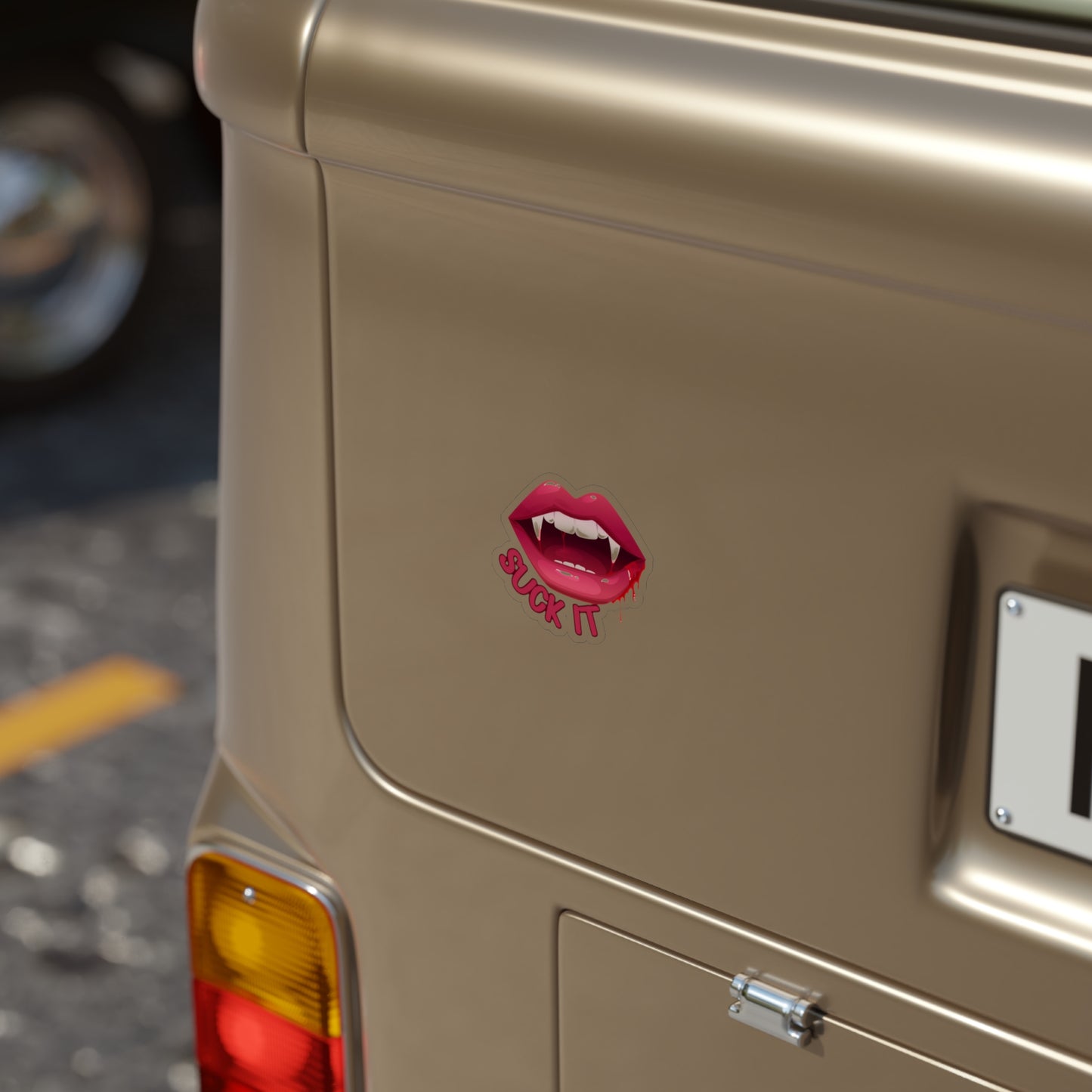 Fang-tastic: Suck It - Transparent Outdoor Stickers