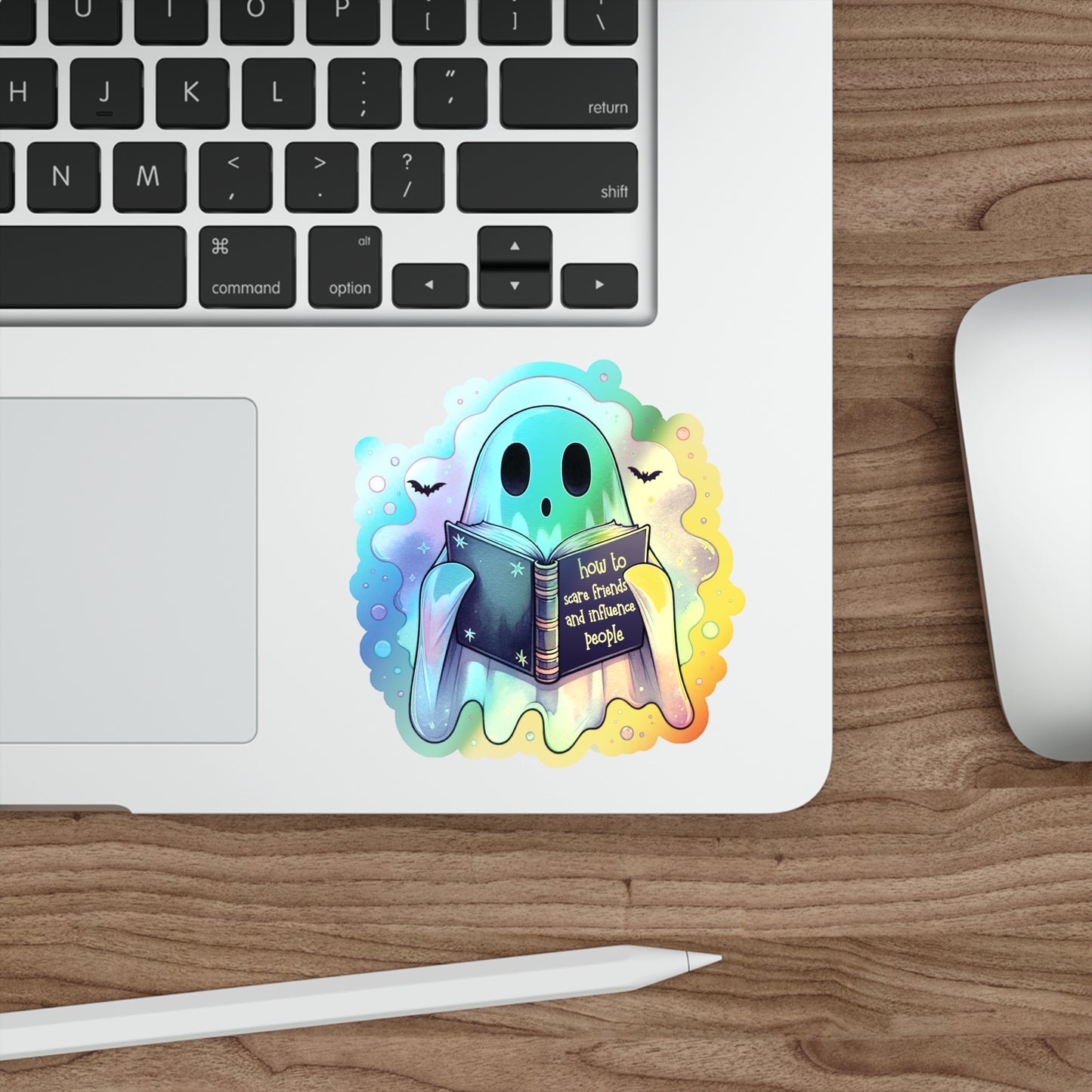 Boo-ks and Influence: Holographic Die-cut Stickers