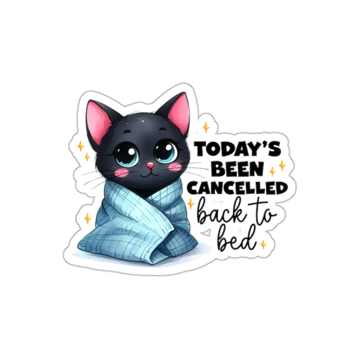 Snooze Button Cat: Today’s Off-Duty; Kiss-Cut Stickers