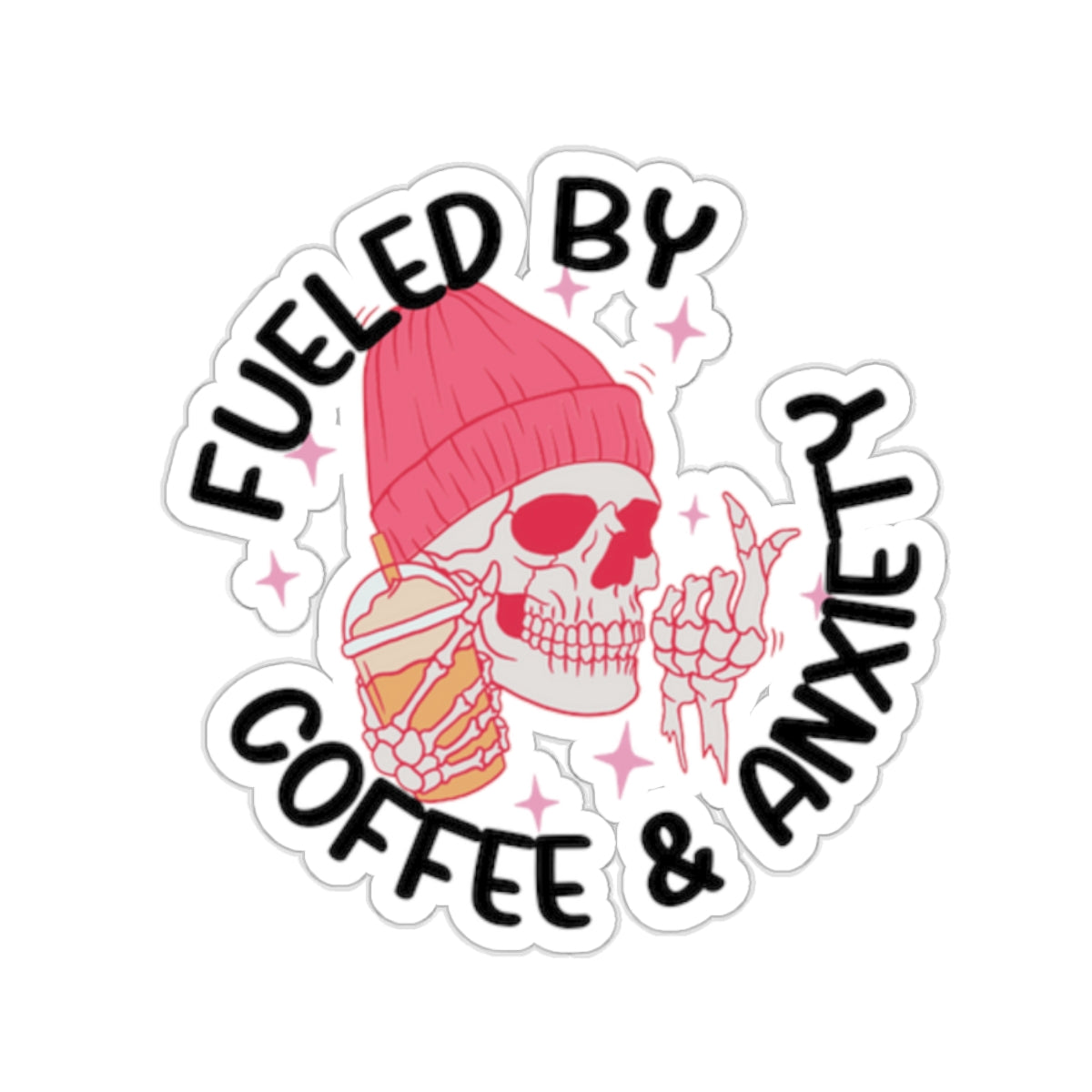 Espresso & Existential Dread; Kiss-Cut Stickers