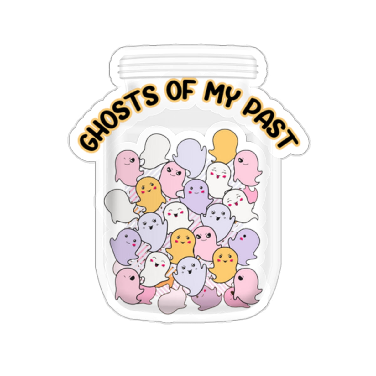 Past-ghost Jar - Kiss-Cut Stickers