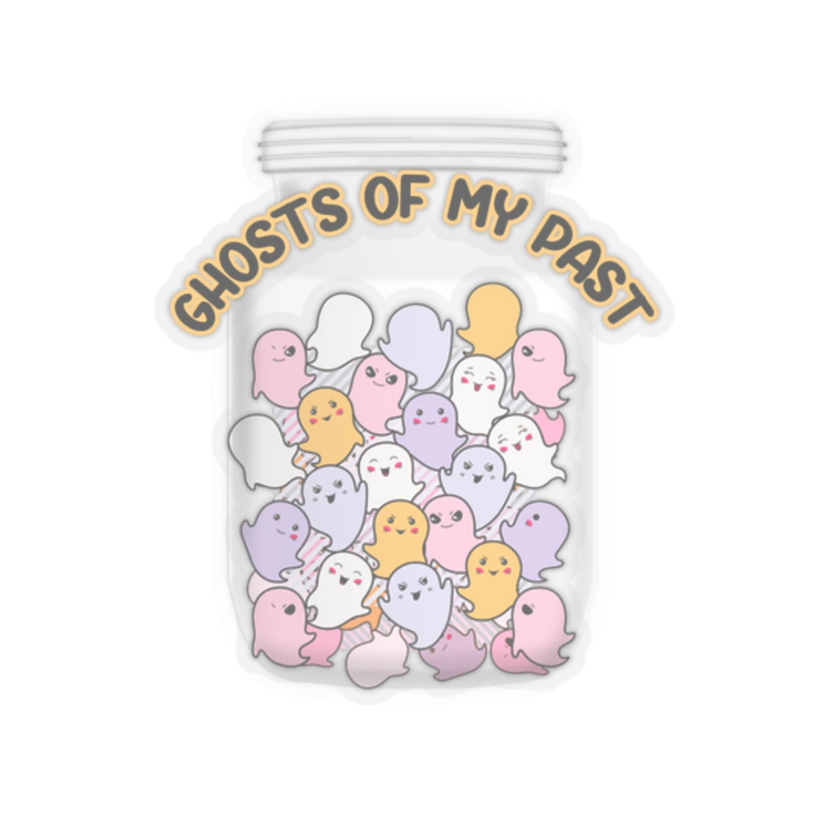 Past-ghost Jar - Kiss-Cut Stickers