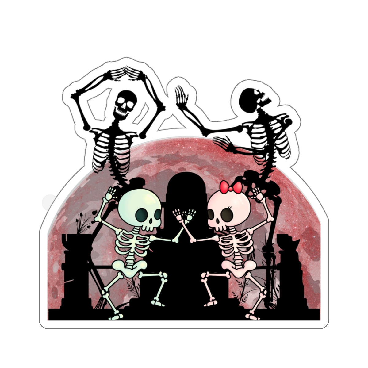 Bone-Fide Boogie: Graveyard Groove - Kiss-Cut Stickers