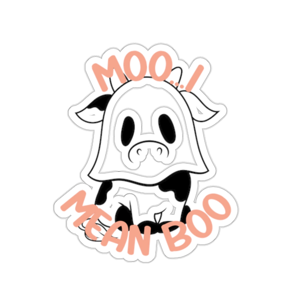 Moo-ving Ghostly Vibes! - Kiss-Cut Stickers