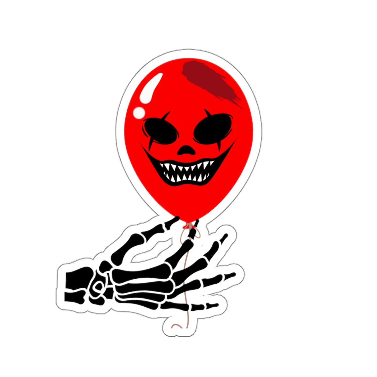 Creepy Balloon Buddy: The Afterlife’s Red Delight - Kiss-Cut Stickers