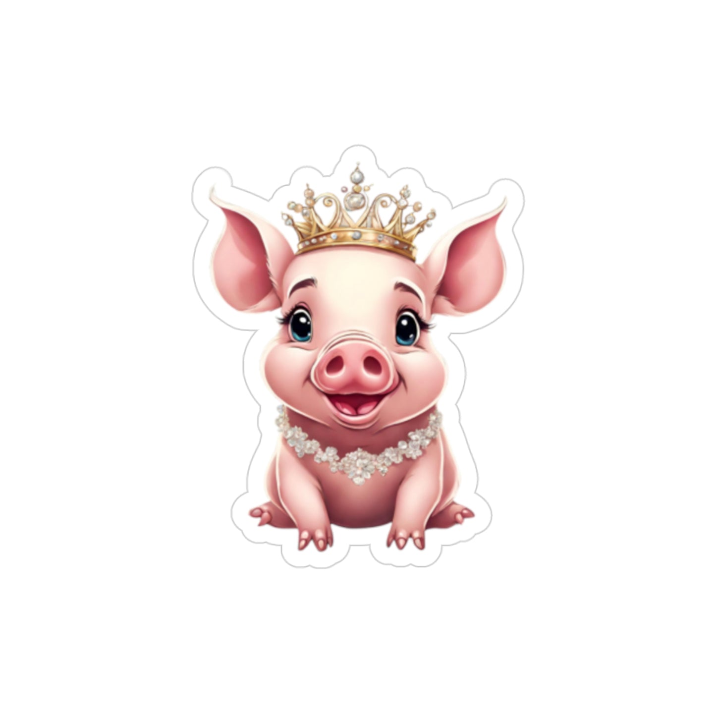 Piglet Majesty - Transparent Outdoor Sticker