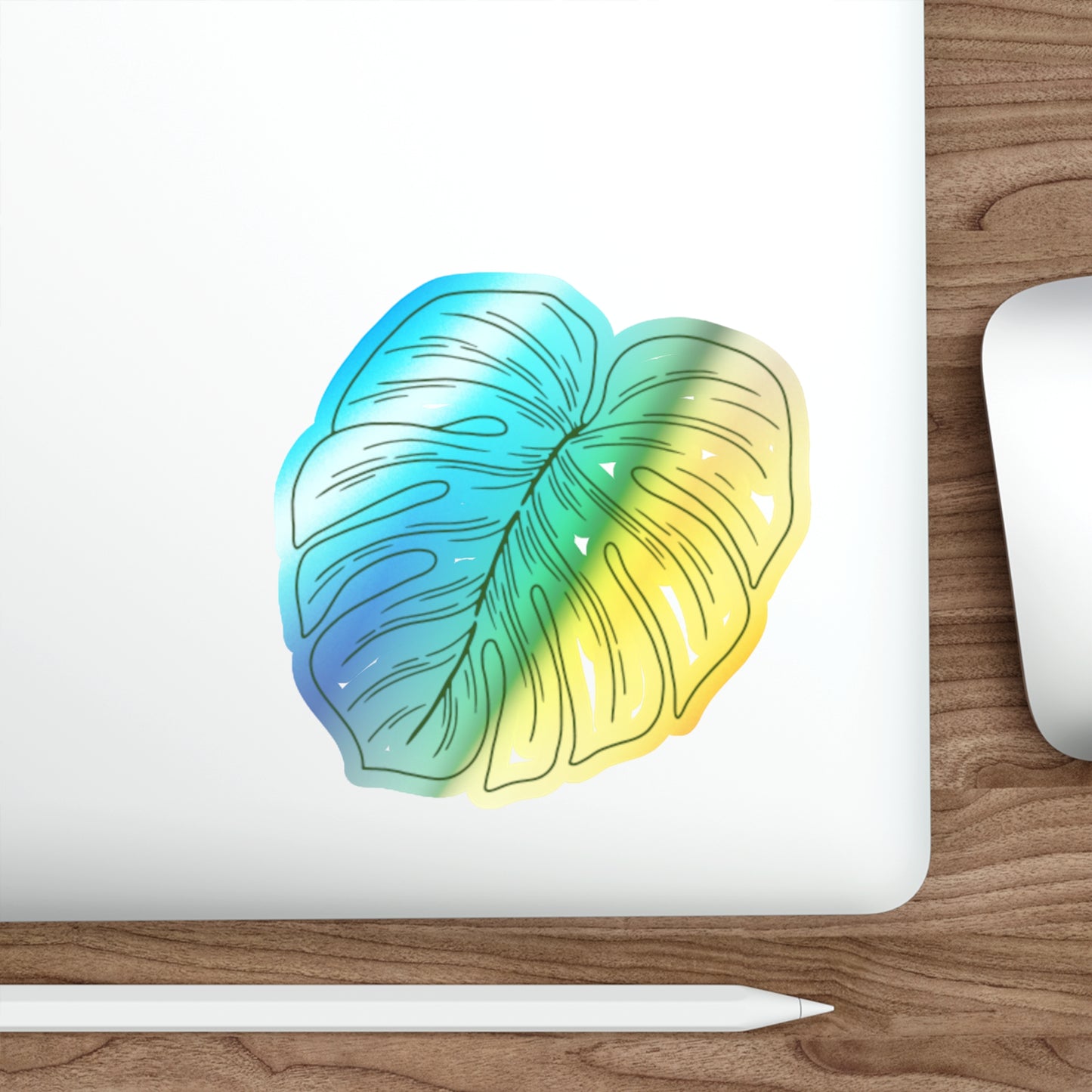 Monstera-tically Leafy - Holographic Die-cut Stickers