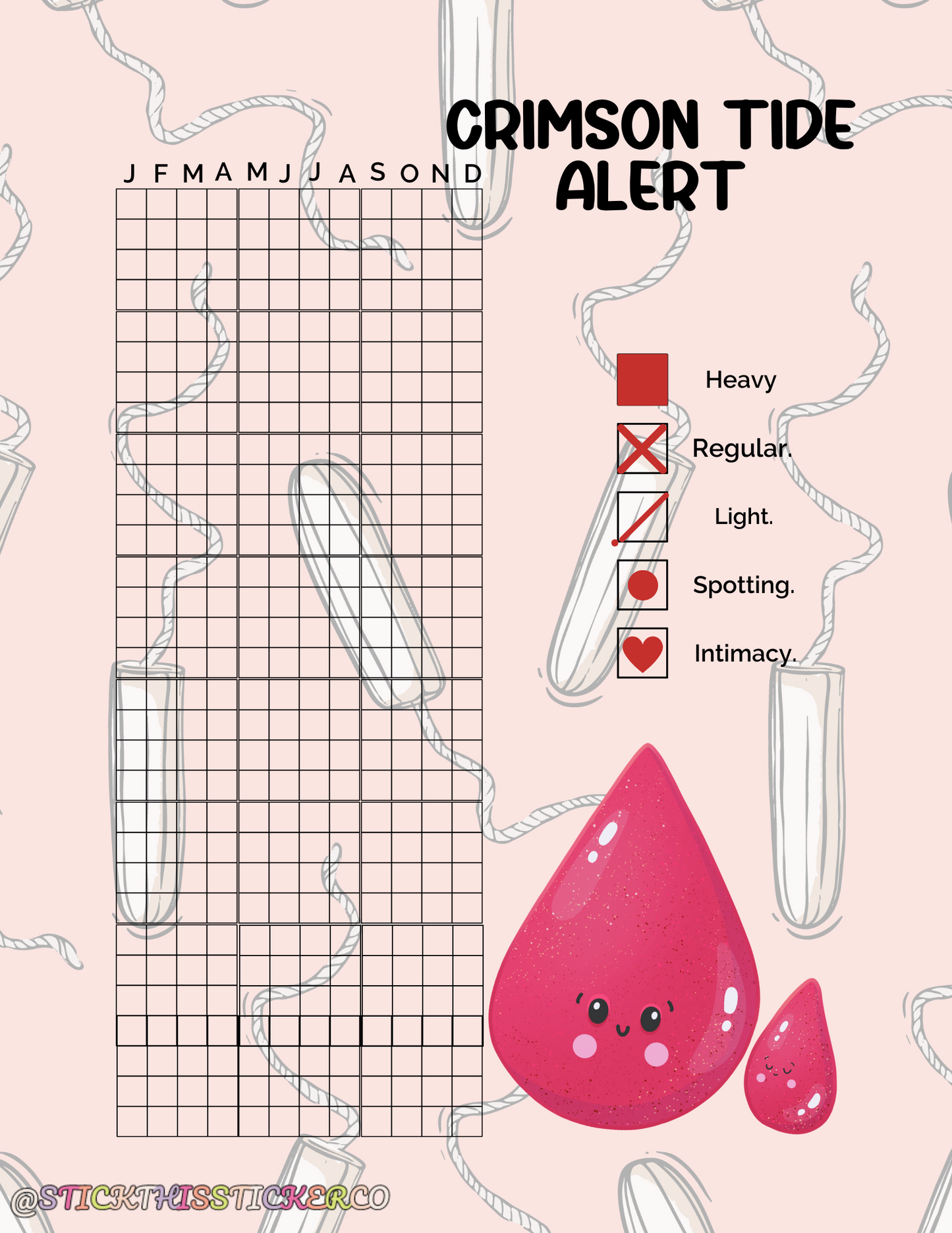 Hormone Hijinks - Yearly Menstrual Tracker